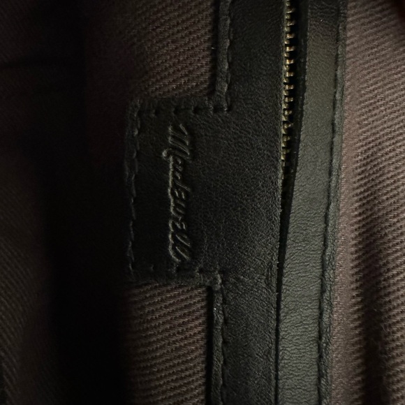 J. Crew Black Leather Tote with Strap Like New! Shoulder or Tote - Picture 2 of 10